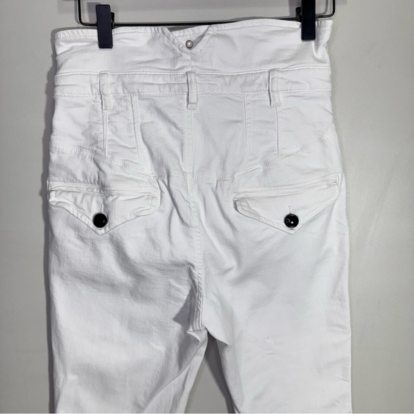 Isabel Marant Stretchy White High Waisted Napos Skinny Jeans Pants Size 38 - Picture 9 of 16